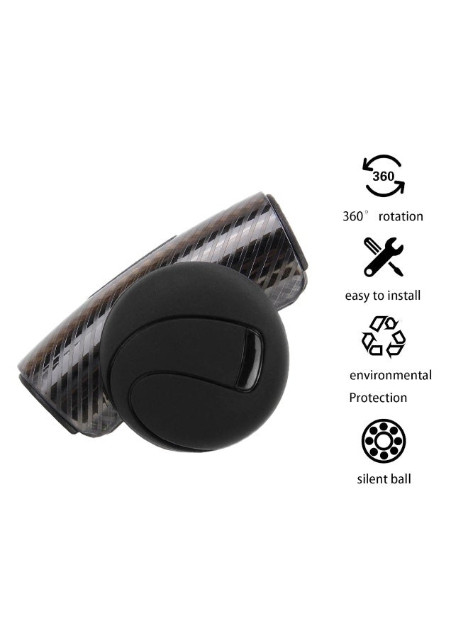 3 ار مقبض الطاقة المصغر 3R - كرة دوارة لعجلة القيادة، دوران 360 درجة، سهل التركيب، مناسب لجميع أنواع السيارات والشاحنات وسيارات الدفع الرباعي، ملحق بمقبض من مادة ABS سوداء وسيليكون 3R-2151 - Image 4